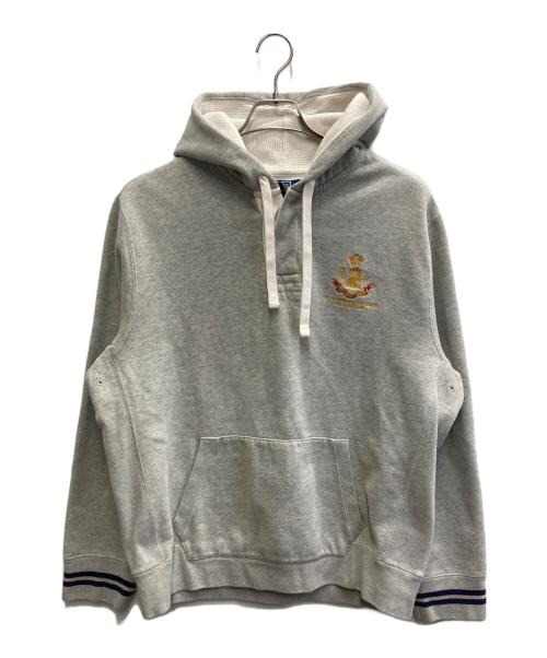 POLO RALPH LAUREN（ポロ・ラルフローレン）POLO RALPH LAUREN (ポロ・ラルフローレン) 刺繍ロゴ パーカー グレー サイズ:XLの古着・服飾アイテム