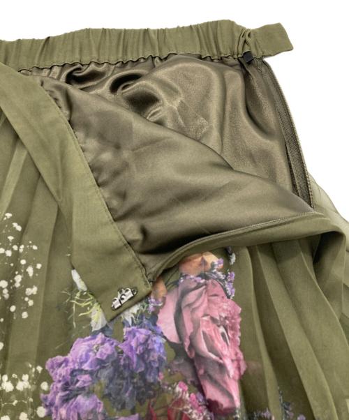 Ameri（アメリ）Ameri (アメリ) UND DARIA TIERED PLEATS SKIRT グリーン サイズ:Mの古着・服飾アイテム