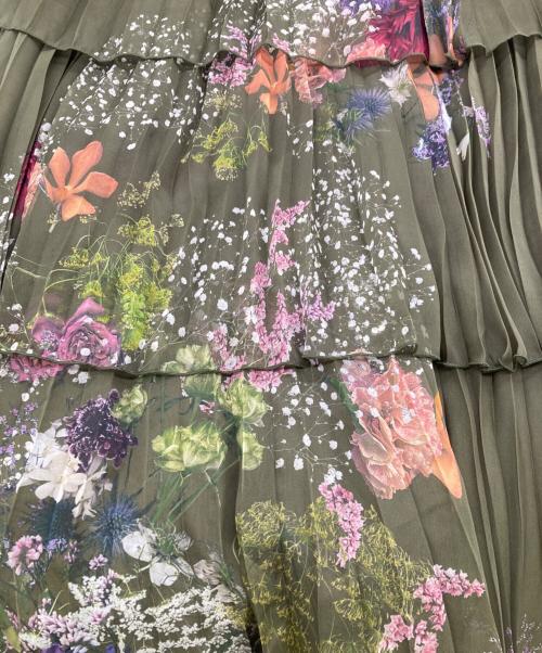 Ameri（アメリ）Ameri (アメリ) UND DARIA TIERED PLEATS SKIRT グリーン サイズ:Mの古着・服飾アイテム