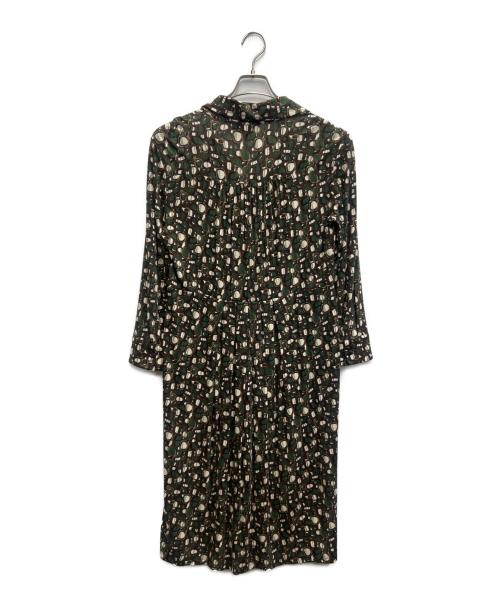 Max Mara Studio（マックスマーラ ストゥディオ）Max Mara Studio (マックスマーラ ストゥディオ) 総柄ワンピース グリーン サイズ:46の古着・服飾アイテム