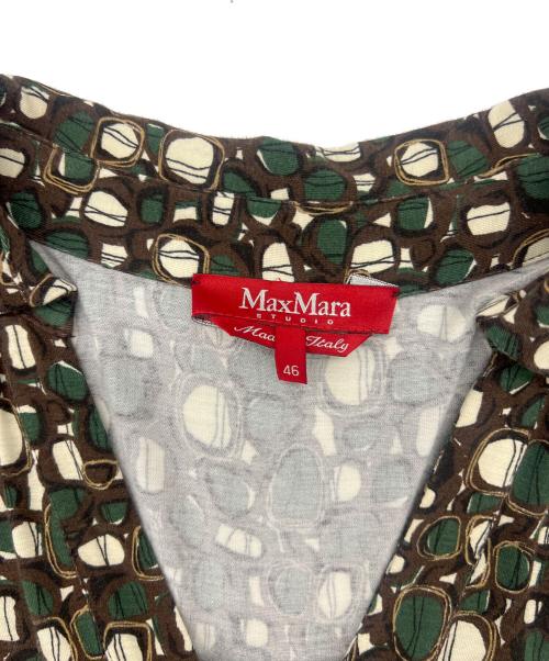 Max Mara Studio（マックスマーラ ストゥディオ）Max Mara Studio (マックスマーラ ストゥディオ) 総柄ワンピース グリーン サイズ:46の古着・服飾アイテム