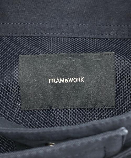 FRAMeWORK（フレームワーク）FRAMeWORK (フレームワーク) 撥水テントラインコート ネイビー サイズ:38の古着・服飾アイテム