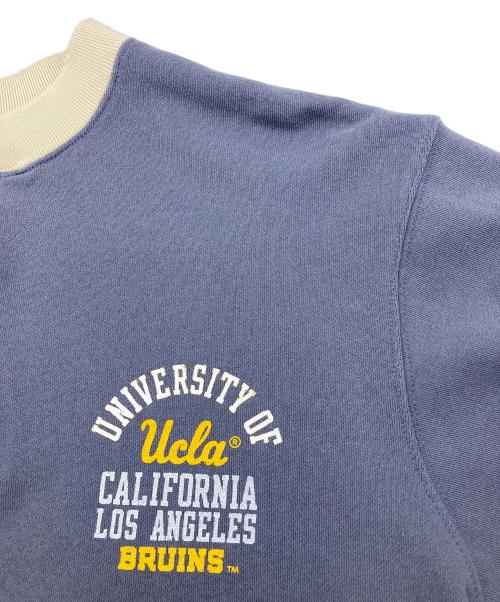 UCLA（ユーシーエルエー）UCLA (ユーシーエルエー) JOURNAL STANDARD relume (ジャーナルスタンダード レリューム) ヴィンテージ加工スウェット/ハーフジップ・ヘンリー・クルー グレー サイズ:Mの古着・服飾アイテム