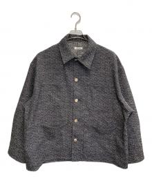 INTERIM×andPheb（インテリム×アンドフェブ）の古着「IINSIDE OUT DOUBLE SIDED JACQUARD TWEED DEADSTOCK HYPER BIG WW2 TYPE COVERALL JACKET」｜グレー