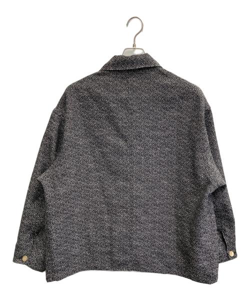 INTERIM（インテリム）INTERIM andPheb (アンドフェブ) IINSIDE OUT DOUBLE SIDED JACQUARD TWEED DEADSTOCK HYPER BIG WW2 TYPE COVERALL JACKET グレー サイズ:XLの古着・服飾アイテム