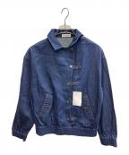 Tina Jojunティーナ ジョジュン）の古着「チャイナボタン デニムジャケッ」｜ネイビー