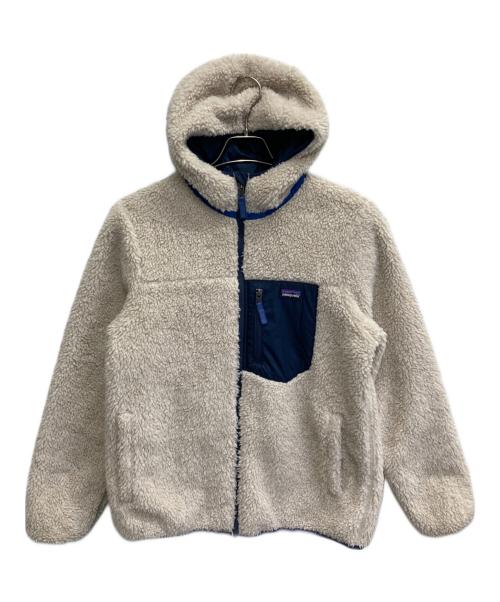 Patagonia（パタゴニア）Patagonia (パタゴニア) キッズ・リバーシブル・レディ・フレディ・フーディ ネイビー×ベージュ サイズ:不明（記載無し）の古着・服飾アイテム