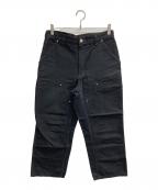 CarHarttカーハート）の古着「ダブル―パンツ」｜ブラック