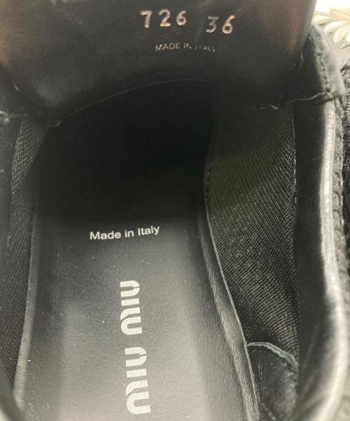 MIU MIU（ミュウミュウ）MIU MIU (ミュウミュウ) メッシュ ローカットスニーカー ブラック サイズ:36の古着・服飾アイテム