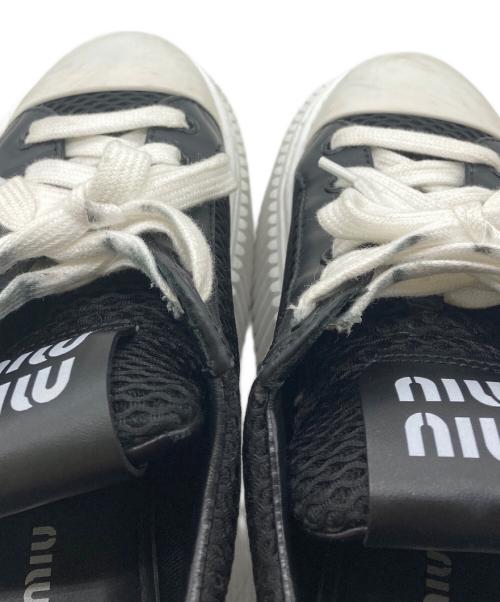 MIU MIU（ミュウミュウ）MIU MIU (ミュウミュウ) メッシュ ローカットスニーカー ブラック サイズ:36の古着・服飾アイテム