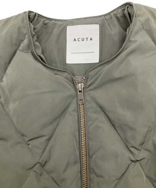 Acuta（アクータ）Acuta (アクータ) マットタフタキルティングロングダウン オリーブ サイズ:38の古着・服飾アイテム
