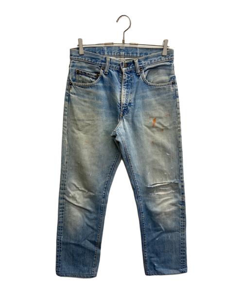 LEVI'S（リーバイス）LEVI'S (リーバイス) 70’Sデニムパンツ/裏釦8  42TALON  通常Ｒ  ポケット裏チェーンステッチ  収縮率3％  シングル×チェーン  スモールe   66後期 ネイビー サイズ:W31/L32の古着・服飾アイテム