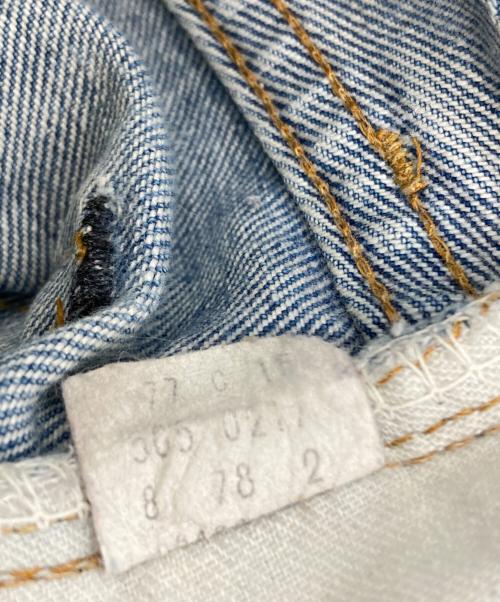 LEVI'S（リーバイス）LEVI'S (リーバイス) 70’Sデニムパンツ/裏釦8  42TALON  通常Ｒ  ポケット裏チェーンステッチ  収縮率3％  シングル×チェーン  スモールe   66後期 ネイビー サイズ:W31/L32の古着・服飾アイテム