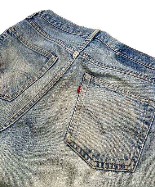 LEVI'S（リーバイス）LEVI'S (リーバイス) 70’Sデニムパンツ/裏釦8  42TALON  通常Ｒ  ポケット裏チェーンステッチ  収縮率3％  シングル×チェーン  スモールe   66後期 ネイビー サイズ:W31/L32の古着・服飾アイテム