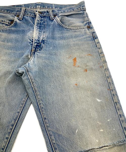 LEVI'S（リーバイス）LEVI'S (リーバイス) 70’Sデニムパンツ/裏釦8  42TALON  通常Ｒ  ポケット裏チェーンステッチ  収縮率3％  シングル×チェーン  スモールe   66後期 ネイビー サイズ:W31/L32の古着・服飾アイテム