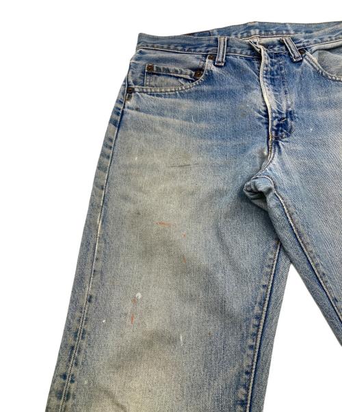 LEVI'S（リーバイス）LEVI'S (リーバイス) 70’Sデニムパンツ/裏釦8  42TALON  通常Ｒ  ポケット裏チェーンステッチ  収縮率3％  シングル×チェーン  スモールe   66後期 ネイビー サイズ:W31/L32の古着・服飾アイテム