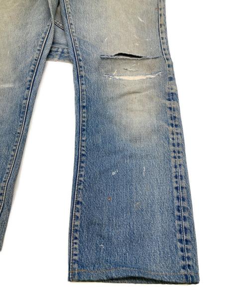 LEVI'S（リーバイス）LEVI'S (リーバイス) 70’Sデニムパンツ/裏釦8  42TALON  通常Ｒ  ポケット裏チェーンステッチ  収縮率3％  シングル×チェーン  スモールe   66後期 ネイビー サイズ:W31/L32の古着・服飾アイテム