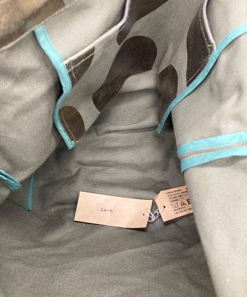 La+h（ラス）La+h (ラス) 8号帆布ラージドットショルダー カーキ×ゴールドの古着・服飾アイテム