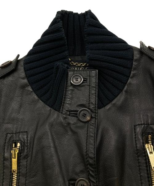 GUCCI（グッチ）GUCCI (グッチ) マドンナボンバーレザーブルゾン/トムフォード期 ブラック サイズ:40の古着・服飾アイテム