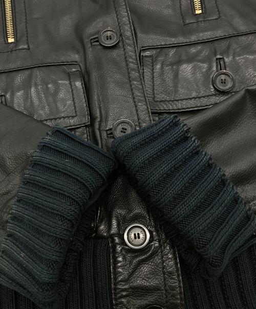 GUCCI（グッチ）GUCCI (グッチ) マドンナボンバーレザーブルゾン/トムフォード期 ブラック サイズ:40の古着・服飾アイテム