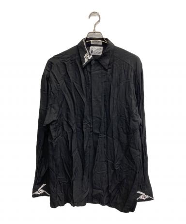 goouch グーチェ　フリルシャツ 中古・古着通販】GOOUCH (グーチ) Rayon Embroidery Shirt ブラック