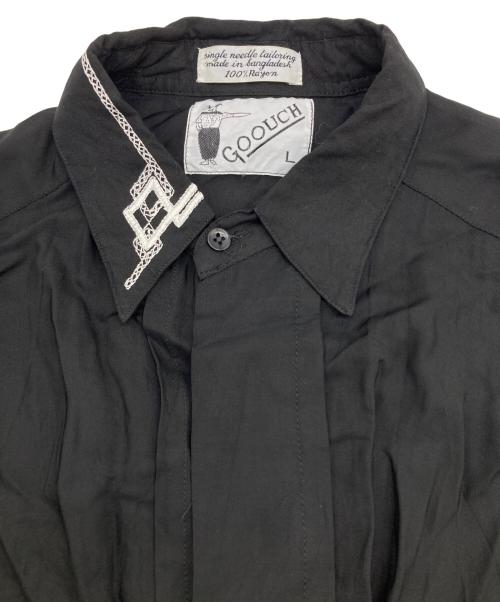 GOOUCH（グーチ）GOOUCH (グーチ) Rayon Embroidery Shirt ブラック サイズ:Lの古着・服飾アイテム