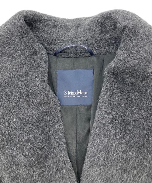 'S Max Mara（エスマックスマーラ）'S Max Mara (エスマックスマーラ) アルパカ×ヴァージンウールブレンドコート グレー サイズ:38の古着・服飾アイテム