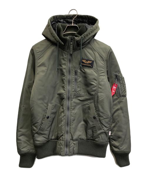 AVIREX（アヴィレックス）AVIREX (アヴィレックス) NYLON HEAVY TWILL JAKET グリーン サイズ:Lの古着・服飾アイテム