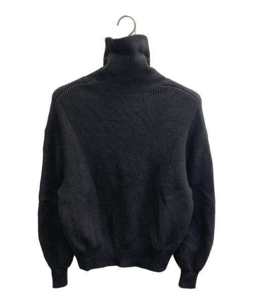 Calvin Klein Jeans（カルバンクラインジーンズ）Calvin Klein Jeans (カルバンクラインジーンズ) 首ロゴタートルネックニット ブラック サイズ:Mの古着・服飾アイテム