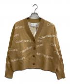 Calvin Klein Jeansカルバンクラインジーンズ）の古着「ロゴカーディガン」｜ベージュ