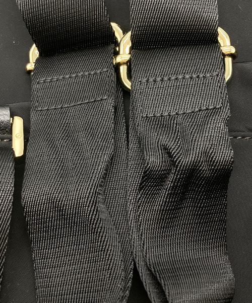 TORY BURCH（トリーバーチ）TORY BURCH (トリーバーチ) ナイロンレザーリュック ブラックの古着・服飾アイテム