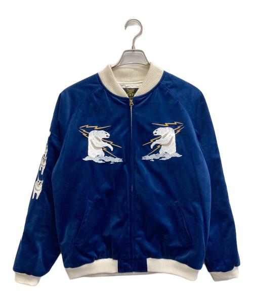 HOUSTON（ヒューストン）HOUSTON (ヒューストン) 別珍 スカジャン アラスカ スーベニアジャケット ネイビー サイズ:Lの古着・服飾アイテム