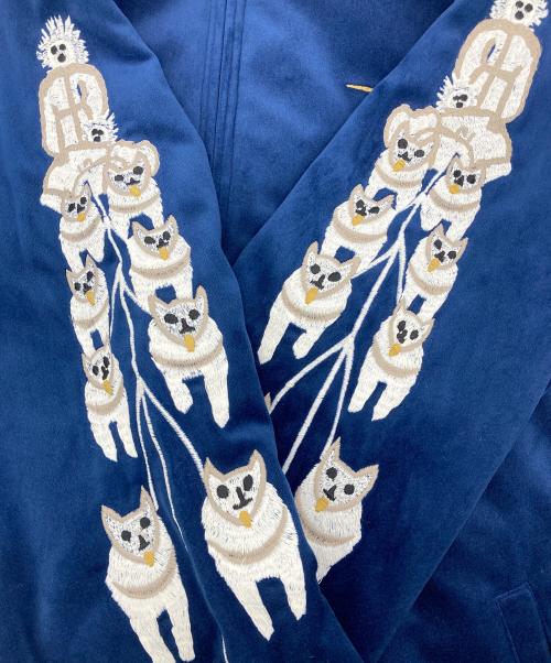 HOUSTON（ヒューストン）HOUSTON (ヒューストン) 別珍 スカジャン アラスカ スーベニアジャケット ネイビー サイズ:Lの古着・服飾アイテム