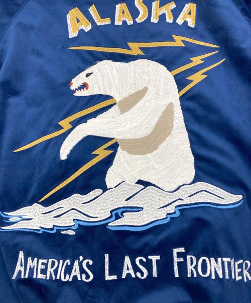HOUSTON（ヒューストン）HOUSTON (ヒューストン) 別珍 スカジャン アラスカ スーベニアジャケット ネイビー サイズ:Lの古着・服飾アイテム