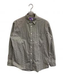 THE NORTHFACE PURPLELABEL（ザ・ノースフェイス パープルレーベル）の古着「Regular Collar Gingham Field Shirt」｜グレー×ホワイト