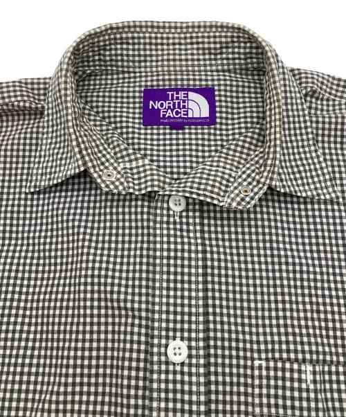 THE NORTHFACE PURPLELABEL（ザ・ノースフェイス パープルレーベル）THE NORTHFACE PURPLELABEL (ザ・ノースフェイス パープルレーベル) Regular Collar Gingham Field Shirt グレー×ホワイト サイズ:Mの古着・服飾アイテム