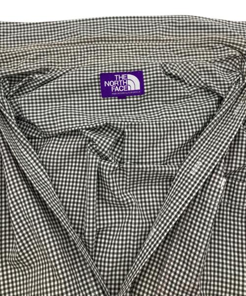 THE NORTHFACE PURPLELABEL（ザ・ノースフェイス パープルレーベル）THE NORTHFACE PURPLELABEL (ザ・ノースフェイス パープルレーベル) Regular Collar Gingham Field Shirt グレー×ホワイト サイズ:Mの古着・服飾アイテム