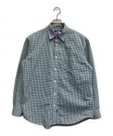 THE NORTHFACE PURPLELABEL（ザ・ノースフェイス パープルレーベル）の古着「Regular Collar Gingham Field Shirt」｜グリーン