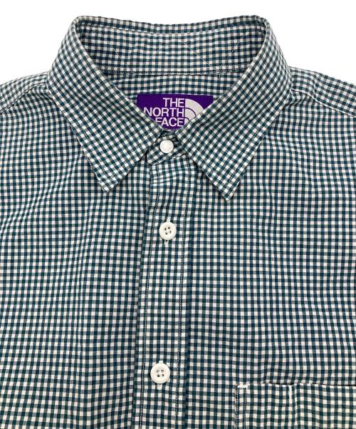 THE NORTHFACE PURPLELABEL（ザ・ノースフェイス パープルレーベル）THE NORTHFACE PURPLELABEL (ザ・ノースフェイス パープルレーベル) Regular Collar Gingham Field Shirt グリーン サイズ:Mの古着・服飾アイテム