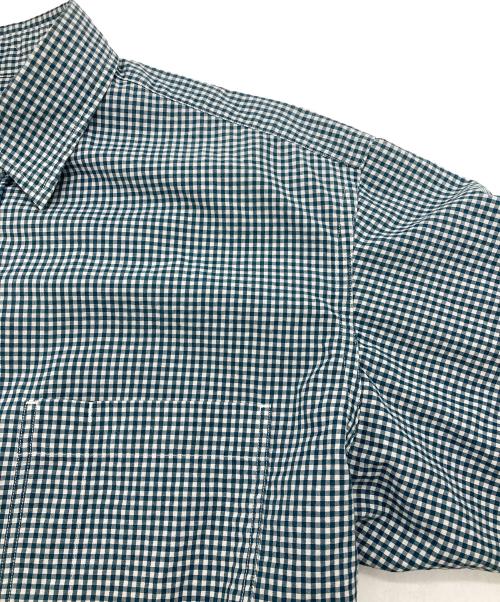 THE NORTHFACE PURPLELABEL（ザ・ノースフェイス パープルレーベル）THE NORTHFACE PURPLELABEL (ザ・ノースフェイス パープルレーベル) Regular Collar Gingham Field Shirt グリーン サイズ:Mの古着・服飾アイテム