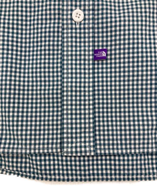 THE NORTHFACE PURPLELABEL（ザ・ノースフェイス パープルレーベル）THE NORTHFACE PURPLELABEL (ザ・ノースフェイス パープルレーベル) Regular Collar Gingham Field Shirt グリーン サイズ:Mの古着・服飾アイテム