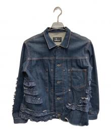BEAMS BOY×A（ビームスボーイ×エイス）の古着「フリルデニムジャケット」｜インディゴ