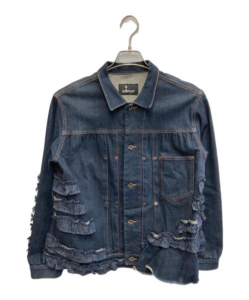 BEAMS BOY（ビームスボーイ）BEAMS BOY (ビームスボーイ) A (エイス) フリルデニムジャケット インディゴ サイズ:FREEの古着・服飾アイテム