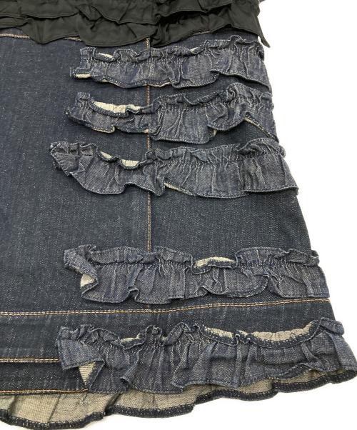 BEAMS BOY（ビームスボーイ）BEAMS BOY (ビームスボーイ) A (エイス) フリルデニムジャケット インディゴ サイズ:FREEの古着・服飾アイテム