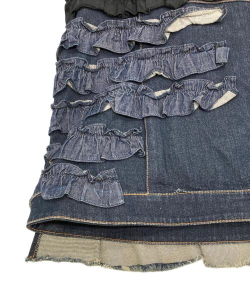 BEAMS BOY（ビームスボーイ）BEAMS BOY (ビームスボーイ) A (エイス) フリルデニムジャケット インディゴ サイズ:FREEの古着・服飾アイテム