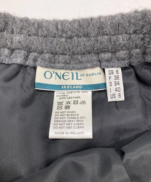 O'NEIL OF DUBLIN（オニールオブダブリン）O'NEIL OF DUBLIN (オニールオブダブリン) ロングウールスカート グレー サイズ:6の古着・服飾アイテム