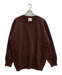 Jamieson's Knitwear（ジャミーソンズニットウェア）の古着「ウール ニットプルオーバー」｜ブラウン