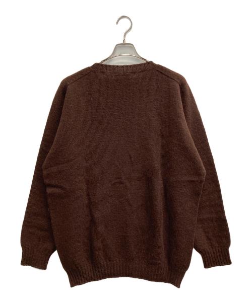 Jamieson's Knitwear（ジャミーソンズニットウェア）Jamieson's Knitwear (ジャミーソンズニットウェア) ウール ニットプルオーバー ブラウン サイズ:50の古着・服飾アイテム