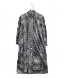 THE NORTHFACE PURPLELABEL（ザ・ノースフェイス パープルレーベル）の古着「Button Down Plaid Field Shirt Dress Black Watch」｜グレー