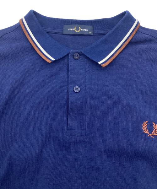 FRED PERRY（フレッドペリー）FRED PERRY (フレッドペリー) LS TWIN TIPPED SHIRT ネイビー サイズ:XLの古着・服飾アイテム